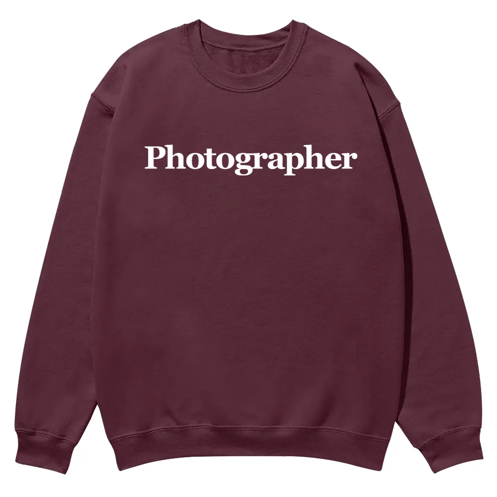 Photographer Casual Crewneck Sweatshirt wearishow