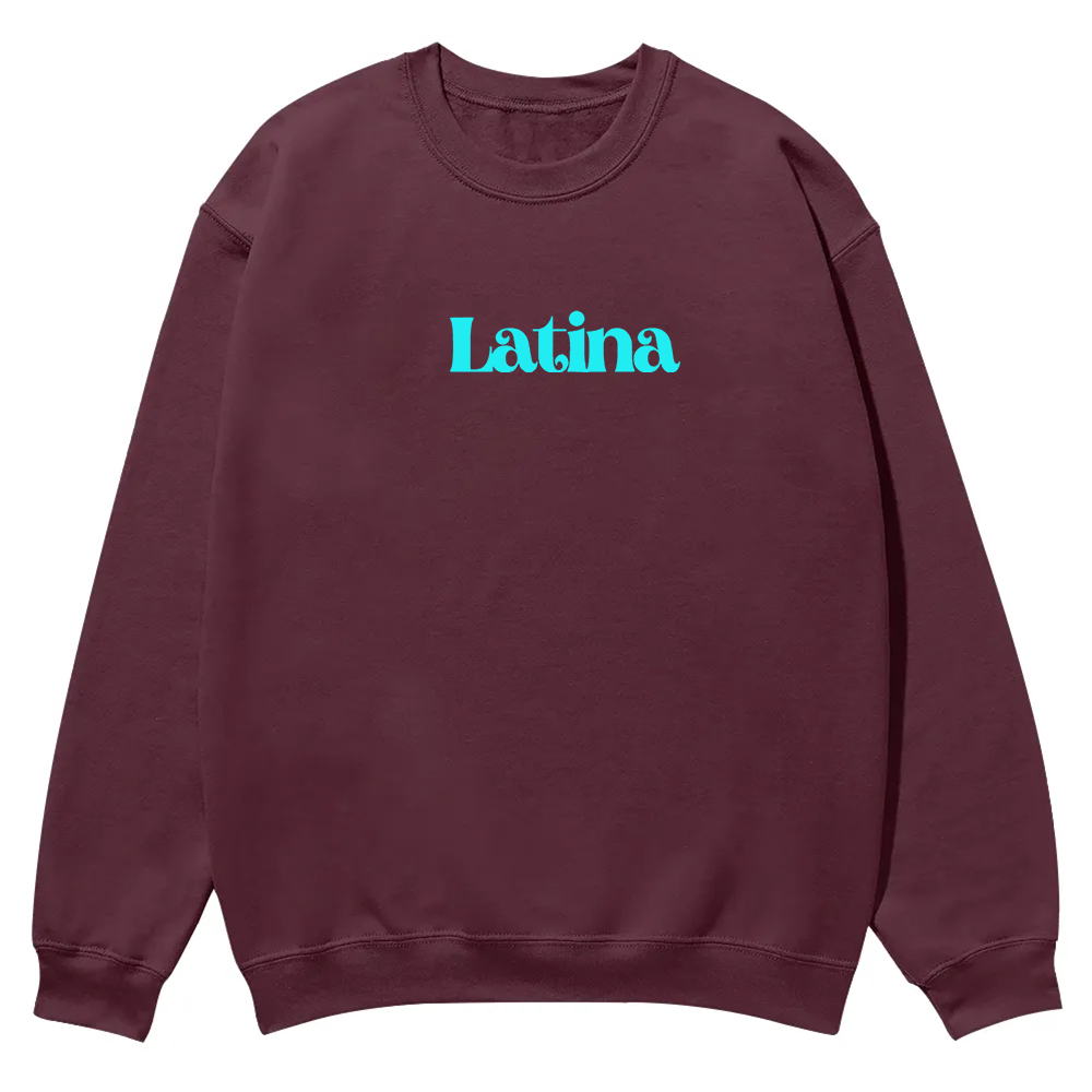 Latina Unisex Fit  Casual Crewneck Sweatshirt wearishow