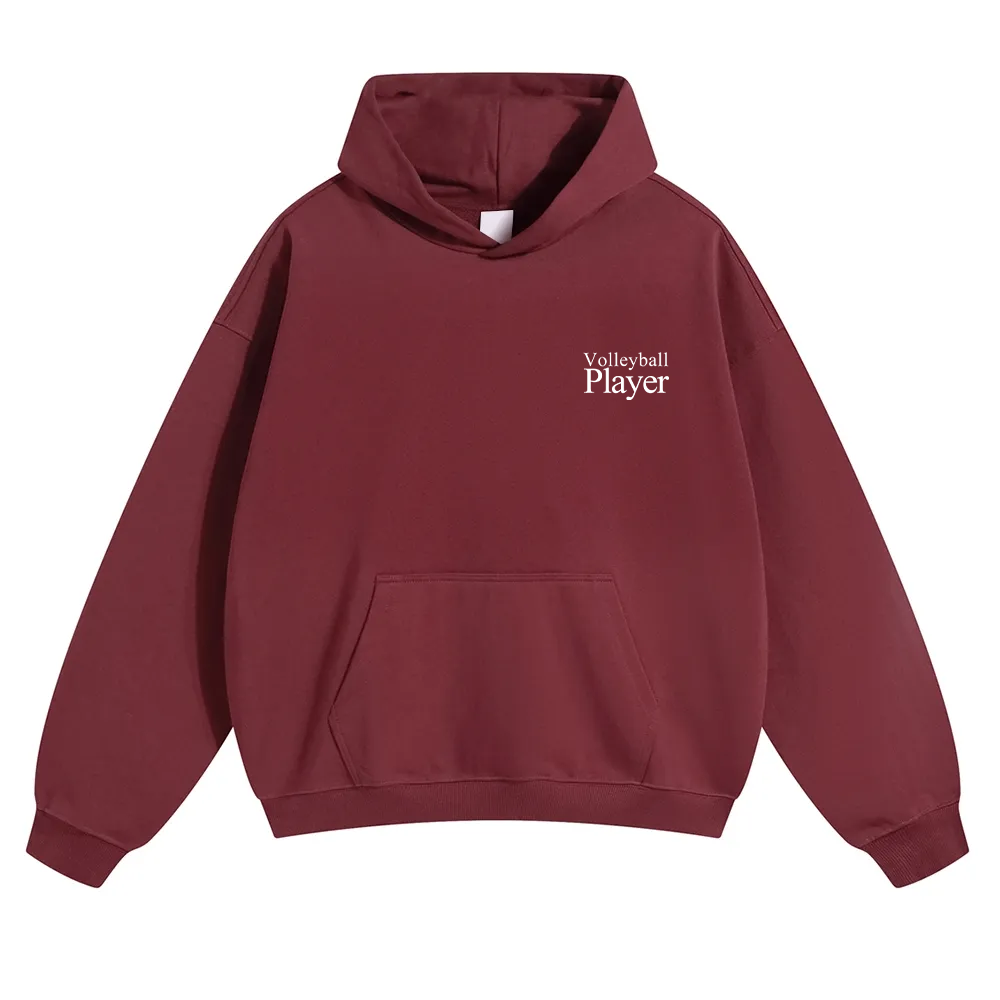 Volleyball Player Unisex Solid Color Hoodie wearishow