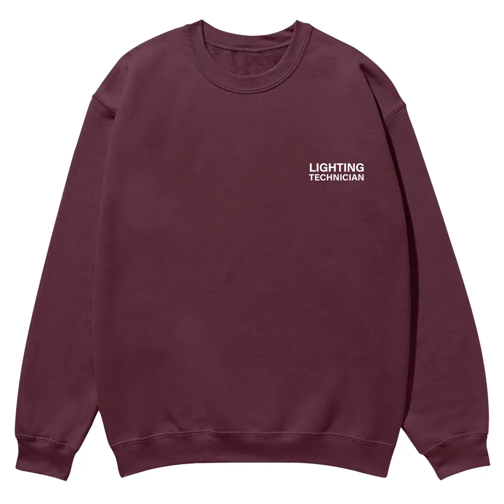 Lighting Technician Casual Crewneck Sweatshirt wearishow