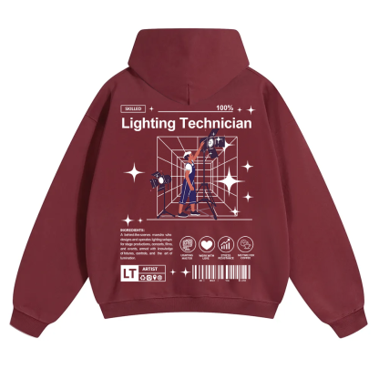 Lighting Technician Unisex Solid Color Hoodie wearishow