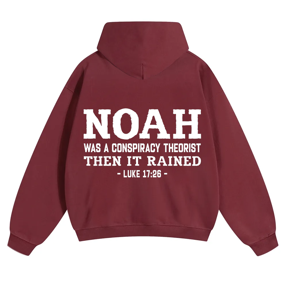 Noah Was a Conspiracy Theorist Unisex Solid Color Hoodie wearishow