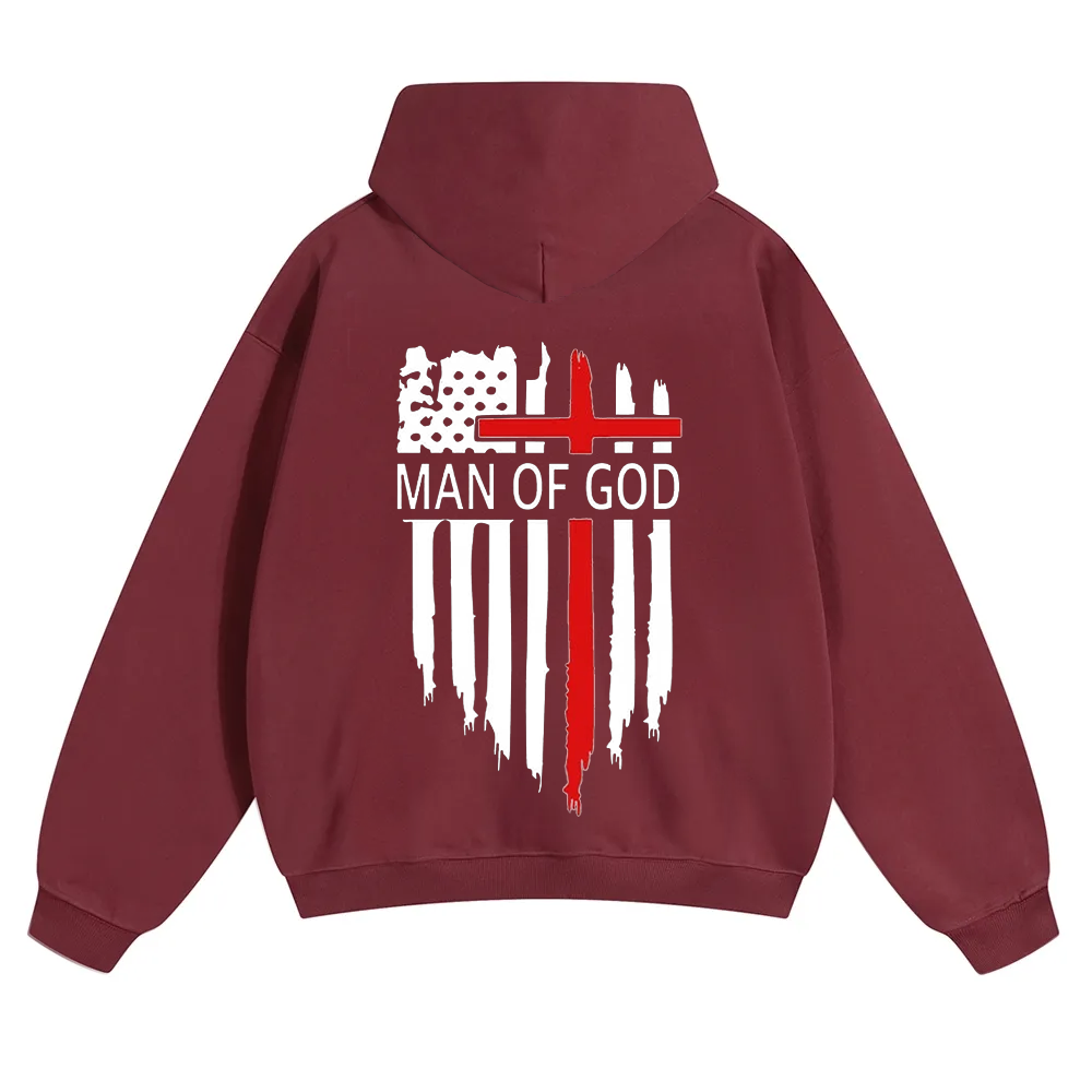 Man Of God Chrsitian Unisex Solid Color Hoodie wearishow