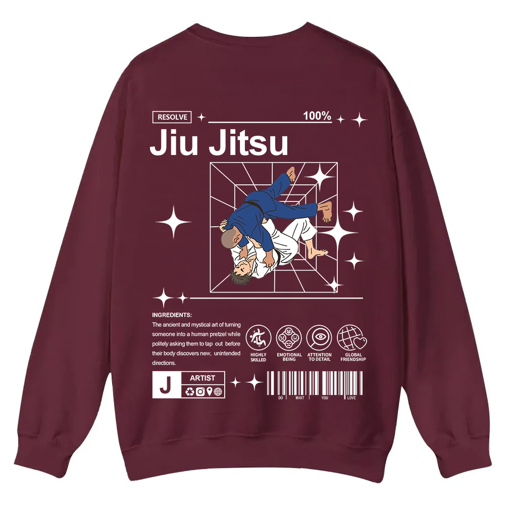Jiu Jitsu Casual Crewneck Sweatshirt wearishow