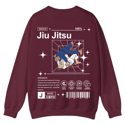 Jiu Jitsu Casual Crewneck Sweatshirt wearishow