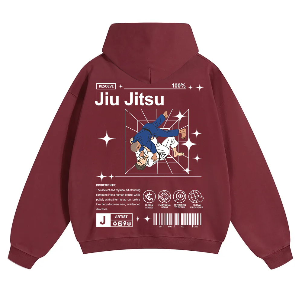 Jiu Jitsu Unisex Solid Color Hoodie wearishow