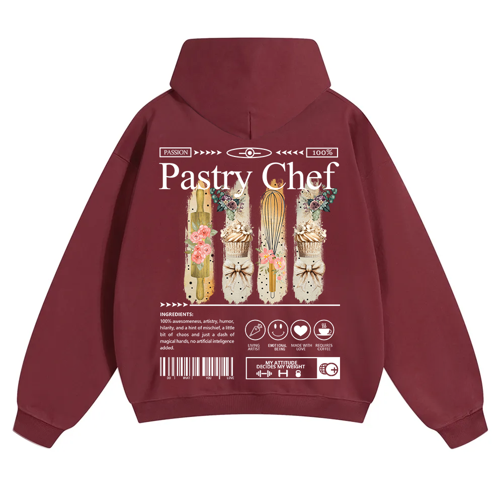 Pastry Chef Unisex Solid Color Hoodie wearishow
