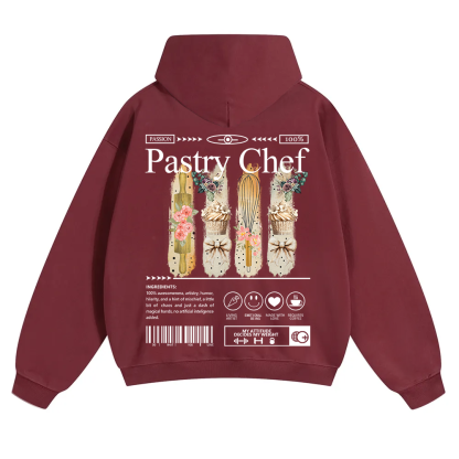 Pastry Chef Unisex Solid Color Hoodie wearishow