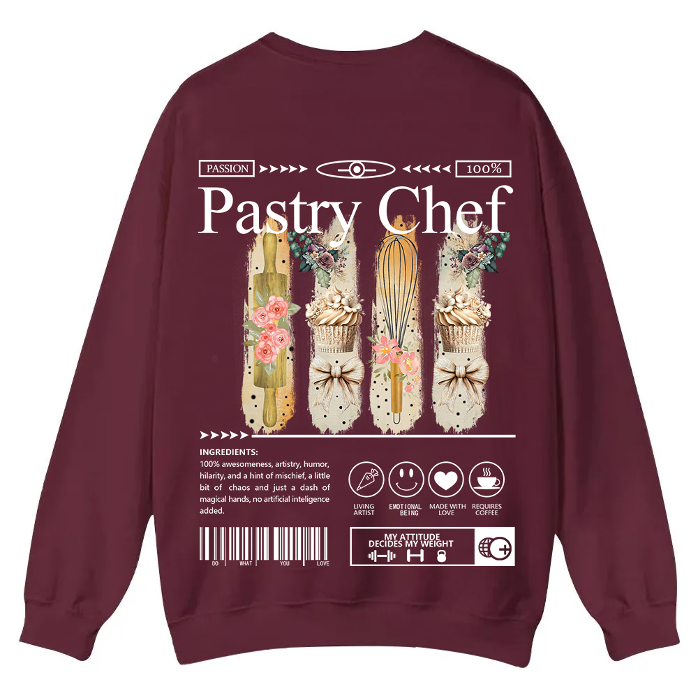 Pastry Chef Casual Crewneck Sweatshirt wearishow