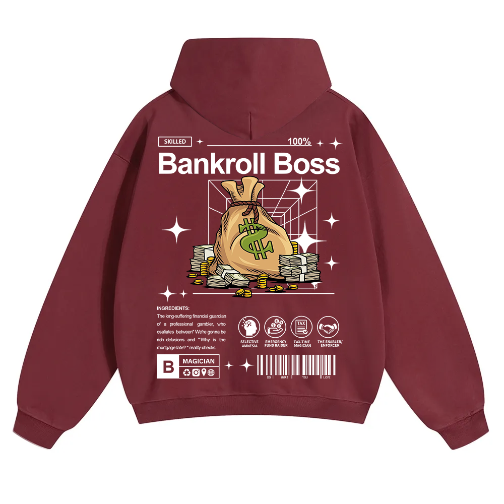 Bankroll Boss Unisex Solid Color Hoodie wearishow