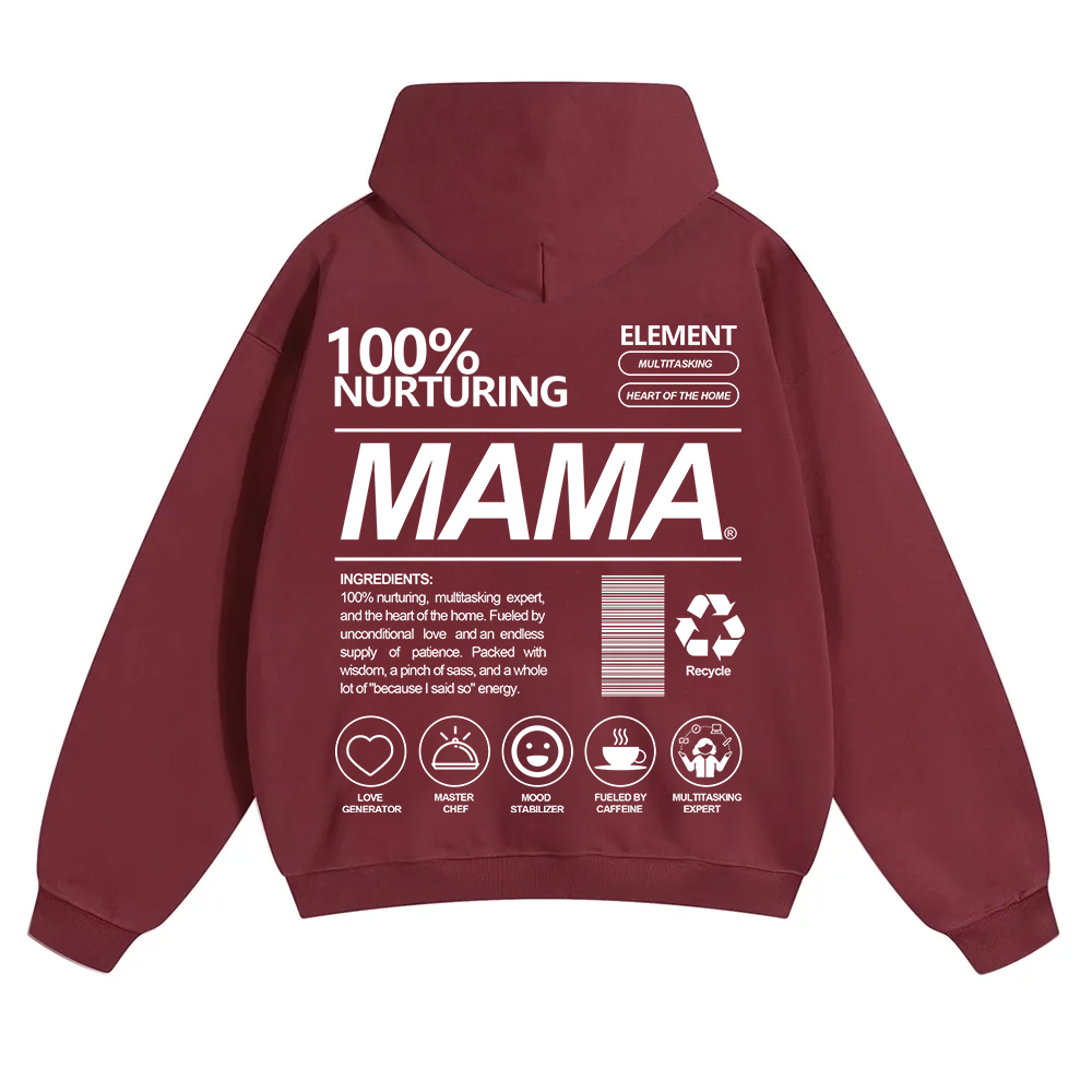 Mama Unisex Solid Color Hoodie wearishow