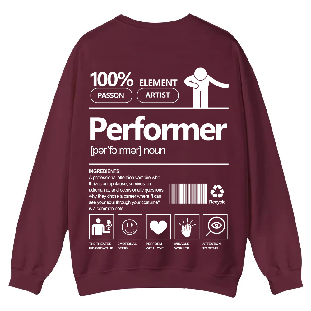 Performer Casual Crewneck Sweatshirt wearishow