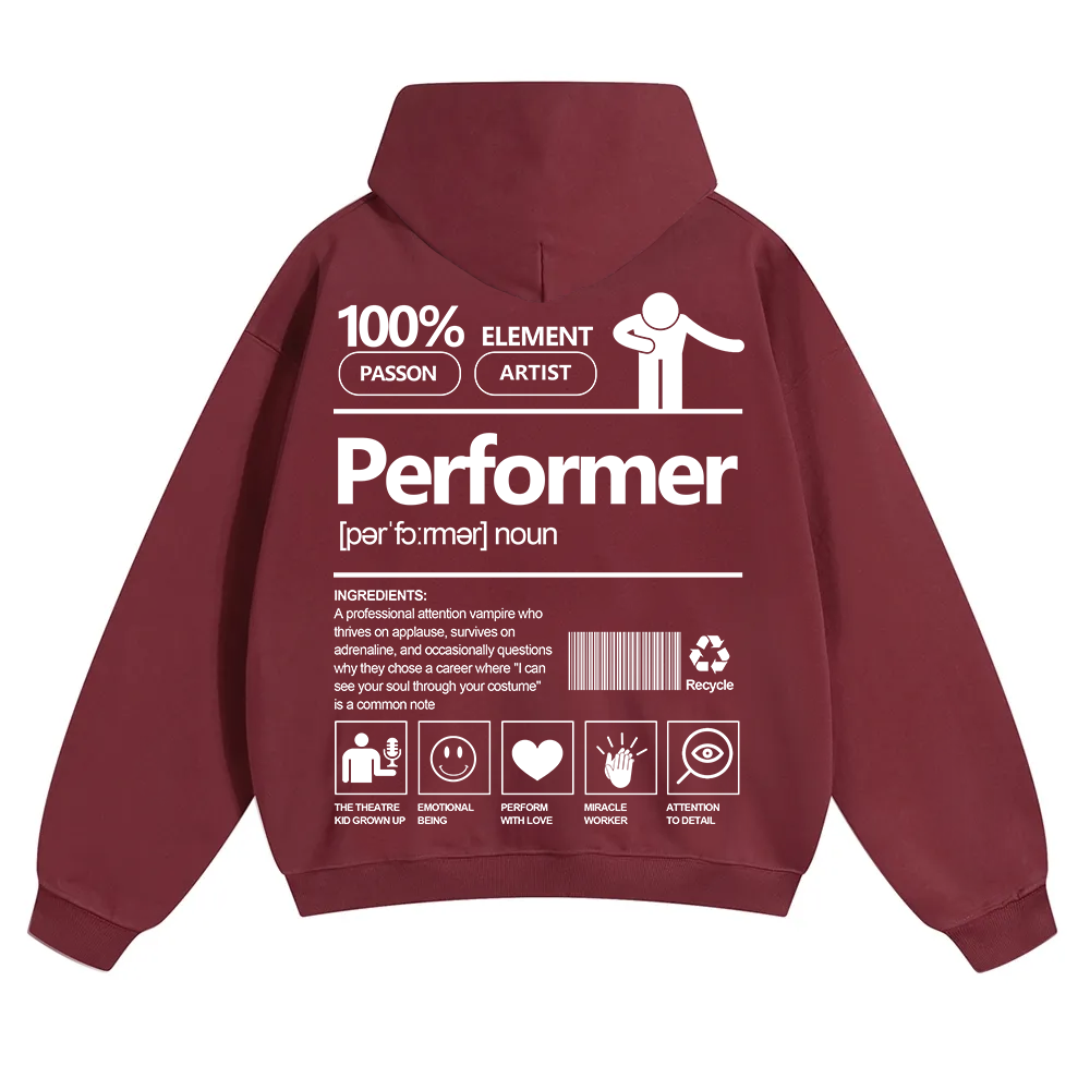 Performer Unisex Solid Color Hoodie wearishow