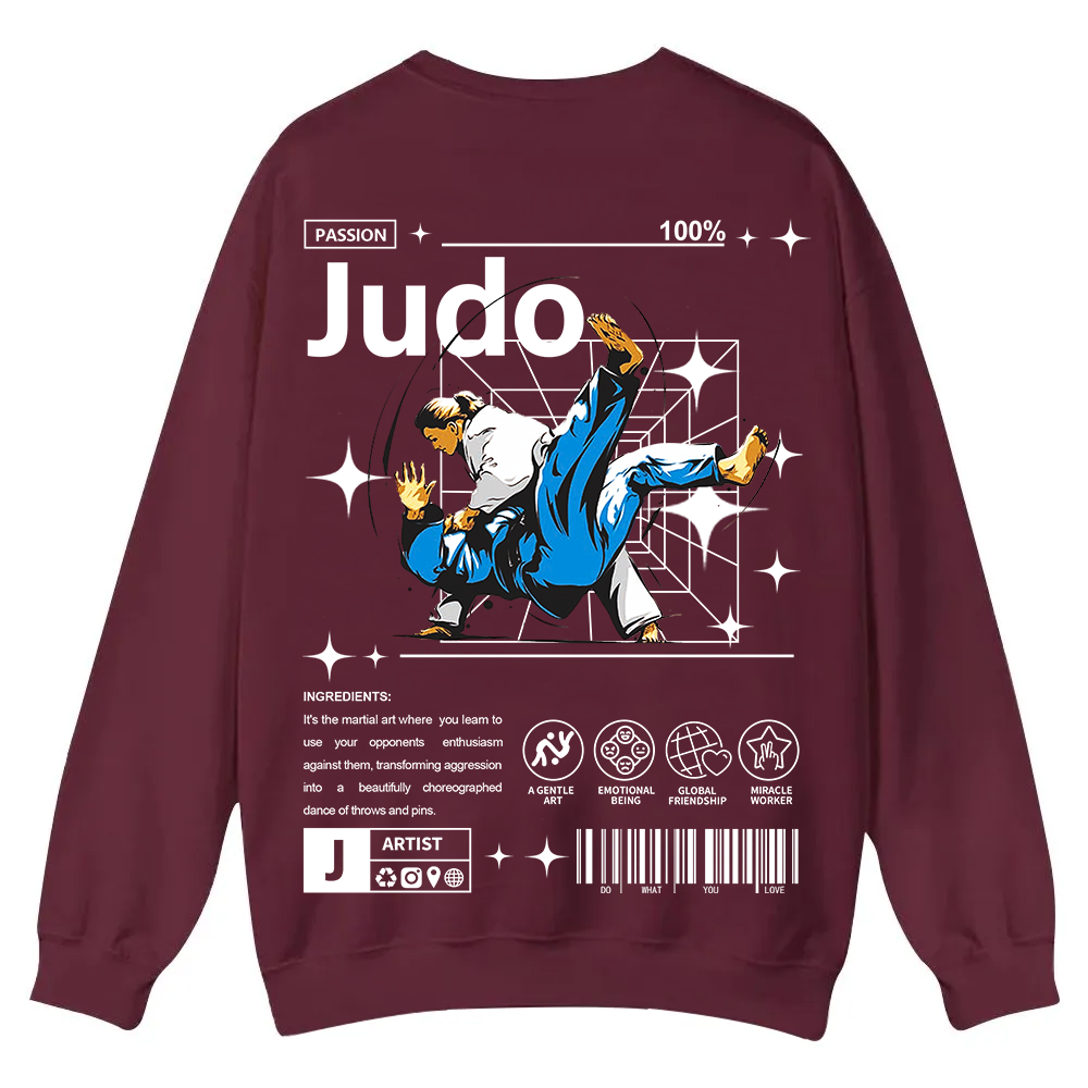 Judo Casual Crewneck Sweatshirt wearishow