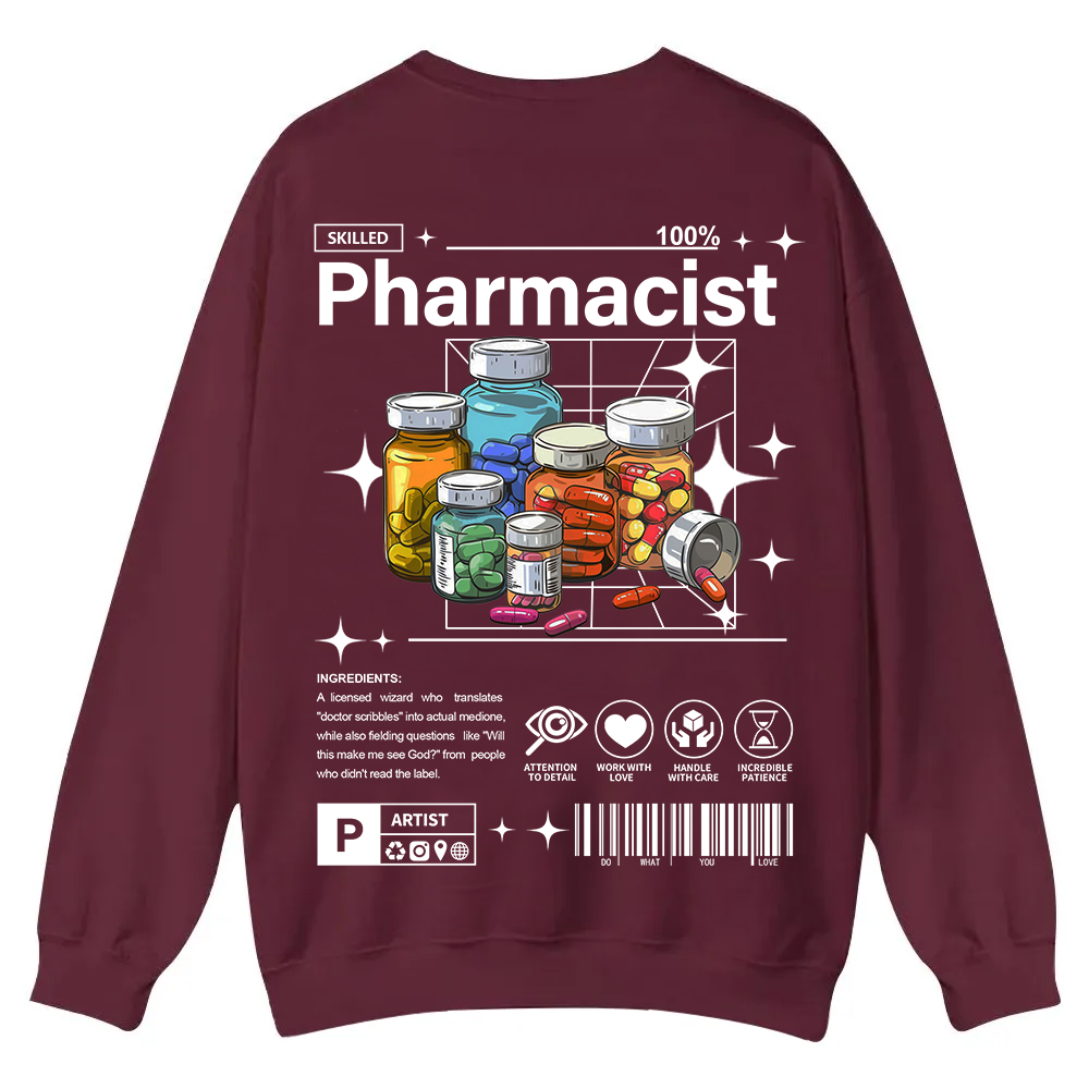 Pharmacist Casual Crewneck Sweatshirt wearishow