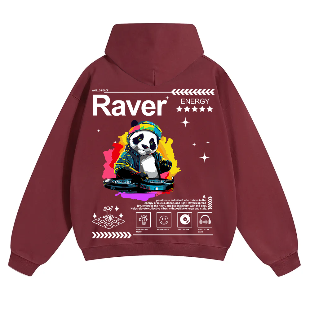 Raver Unisex Solid Color Hoodie wearishow