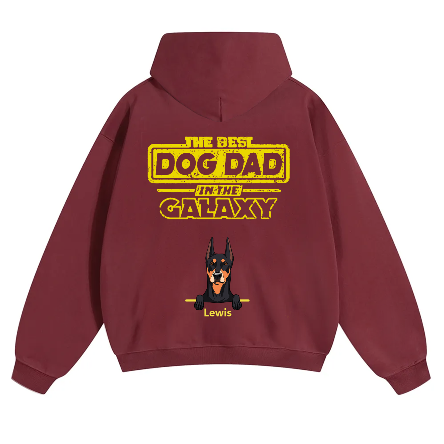 The Best Dog Dad In The Galaxy - Personalized Custom Unisex Hoodie