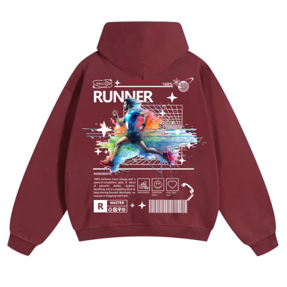 Runner Unisex Solid Color Hoodie wearishow