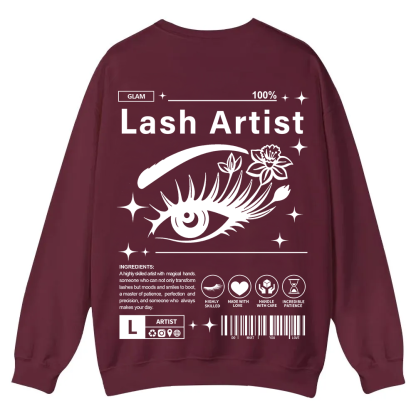 Lash Artist Casual Crewneck Sweatshirt wearishow