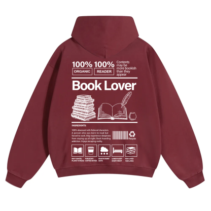 Book Lover Unisex Solid Color Hoodie wearishow