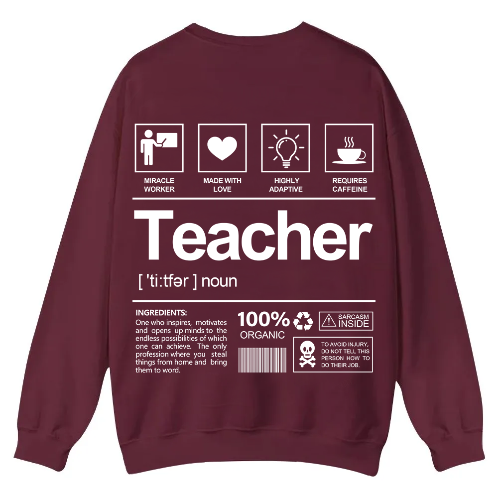 Teacher Casual Crewneck Sweatshirt wearishow