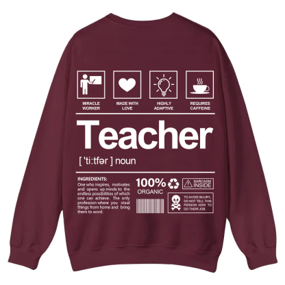 Teacher Casual Crewneck Sweatshirt wearishow