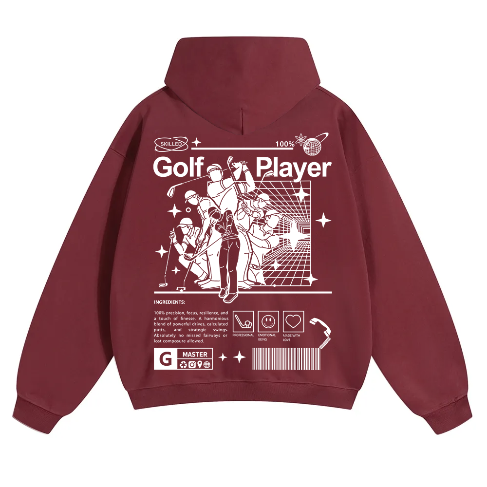 Golf Player Unisex Solid Color Hoodie wearishow