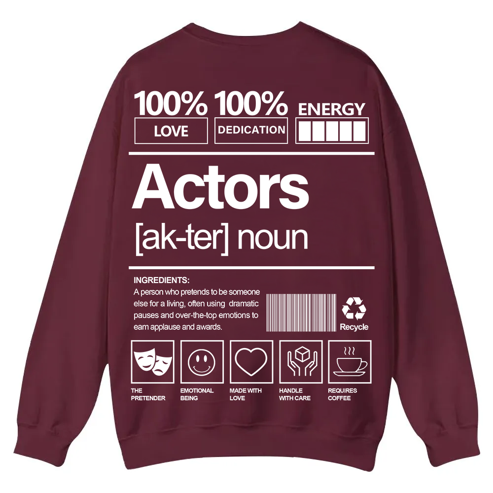 Actors Casual Crewneck Sweatshirt wearishow wearishow