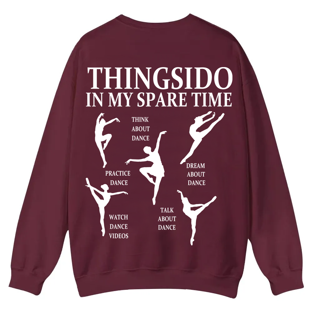 Thingsido In My Spare Time  Casual Crewneck Sweatshirt wearishow wearishow