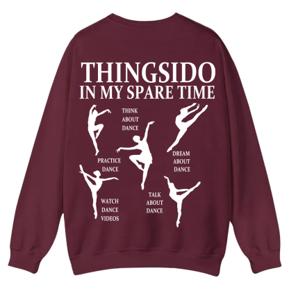 Thingsido In My Spare Time  Casual Crewneck Sweatshirt wearishow wearishow