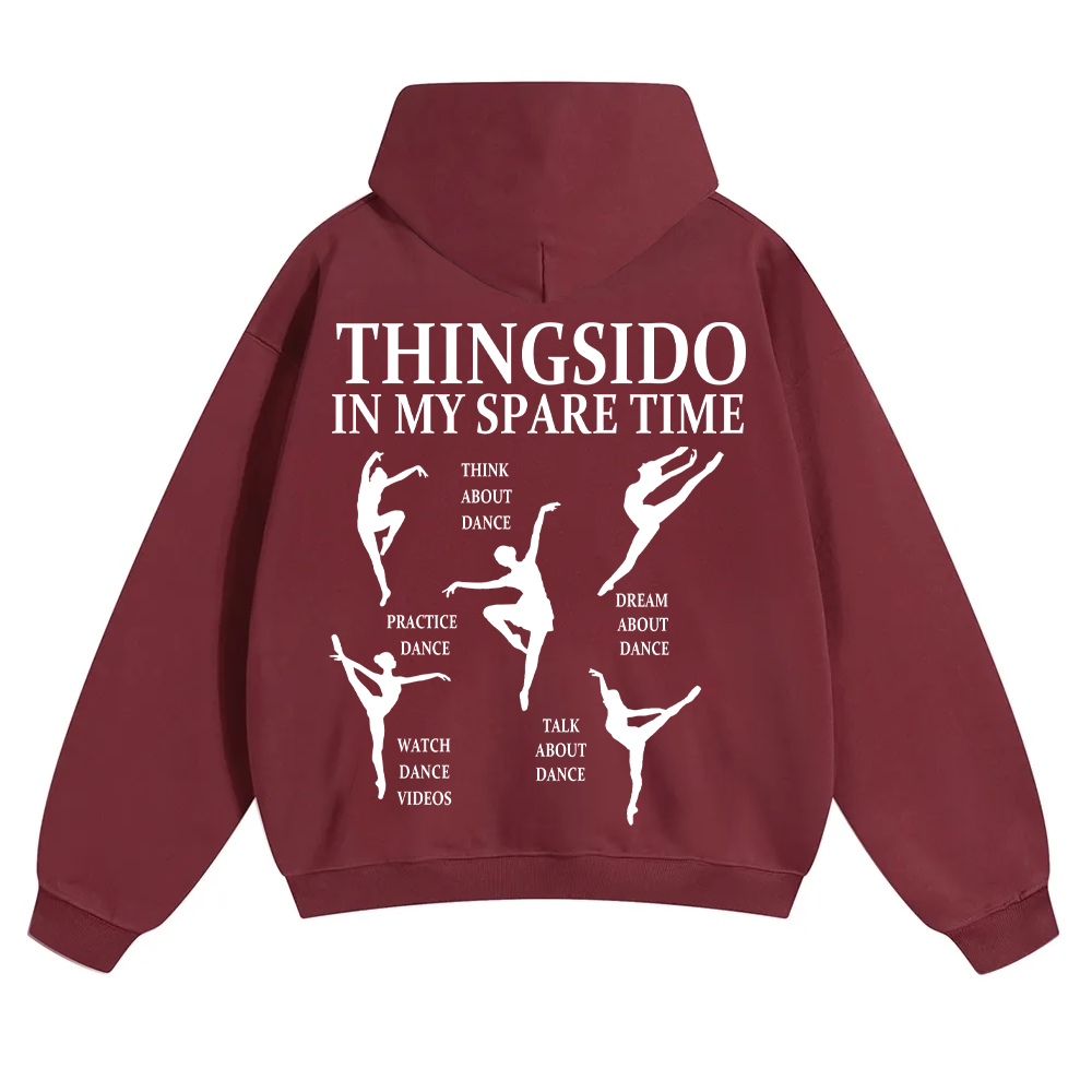 Thingsido In My Spare Time Unisex Solid Color Hoodie wearishow