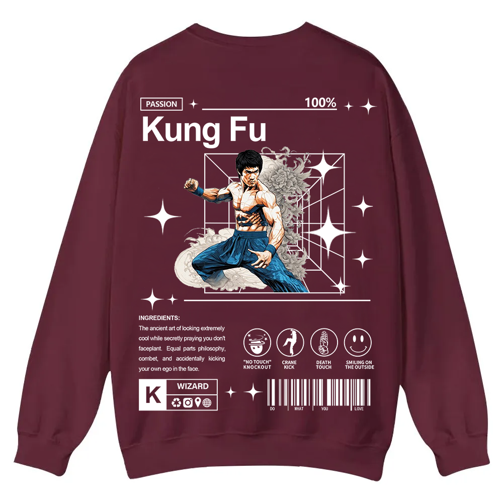Kung Fu Casual Crewneck Sweatshirt wearishow wearishow