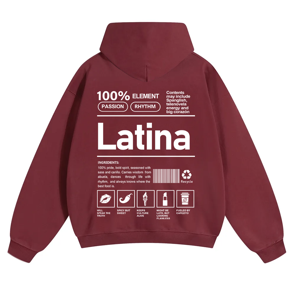 Latina Unisex Fit Color Hoodie wearishow