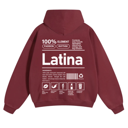 Latina Unisex Fit Color Hoodie wearishow