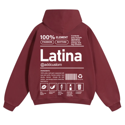 Latina Addcustom Unisex Fit Color Hoodie wearishow