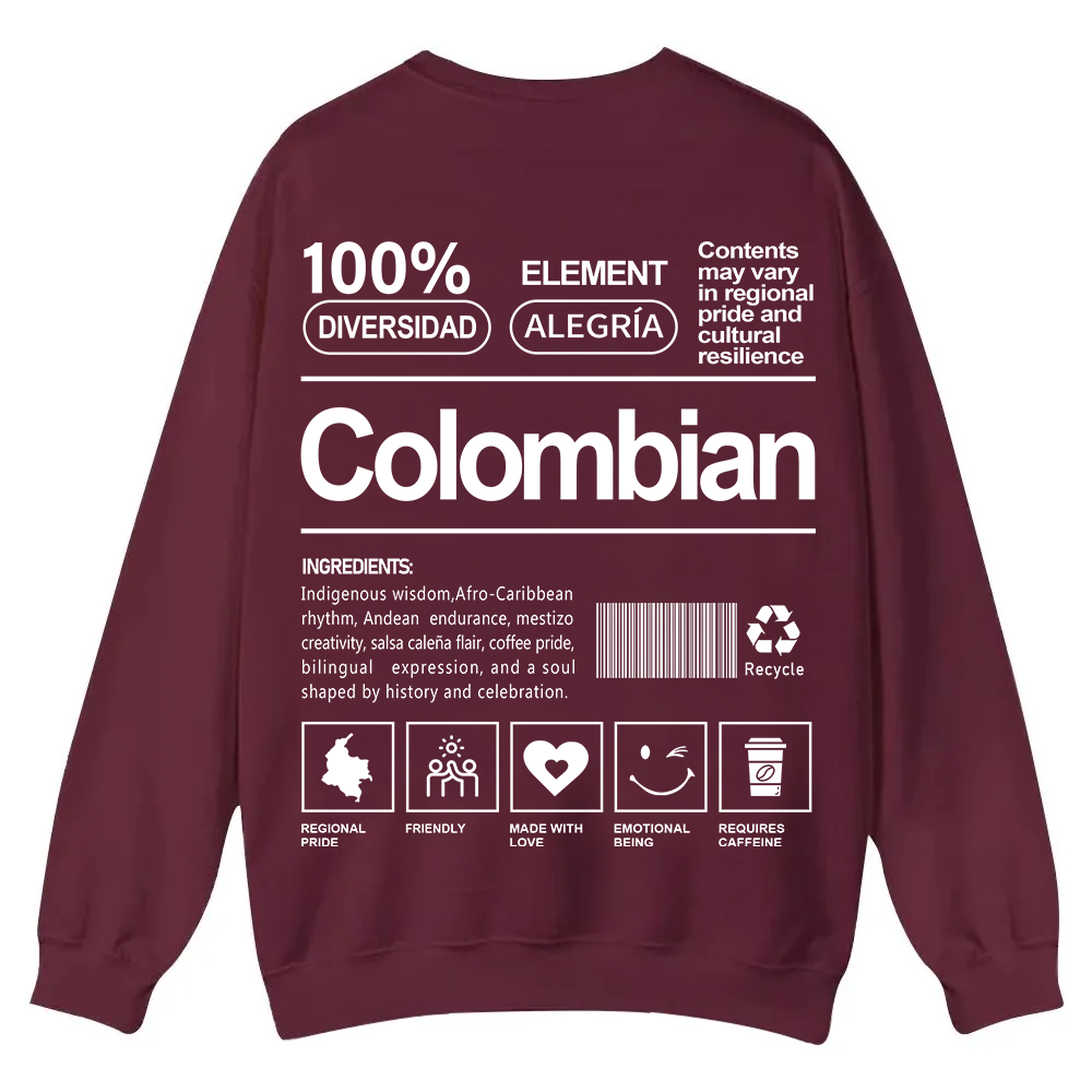 Colombian Unisex Fit  Casual Crewneck Sweatshirt wearishow