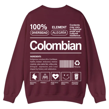 Colombian Unisex Fit  Casual Crewneck Sweatshirt wearishow