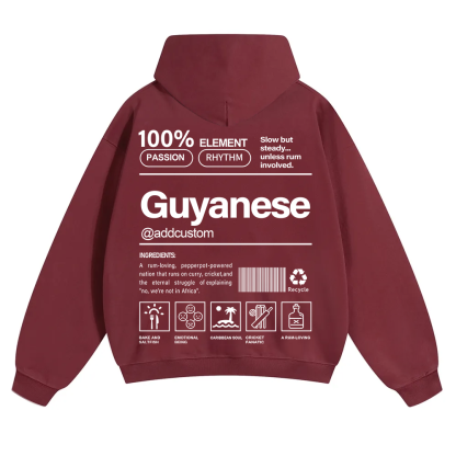 Guyanese Addcustom Unisex Fit Color Hoodie wearishow