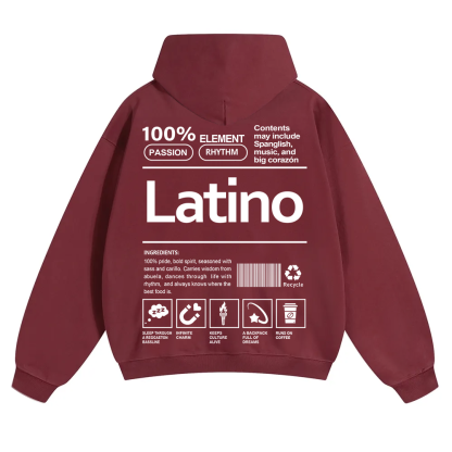 Latino Unisex Fit Color Hoodie wearishow