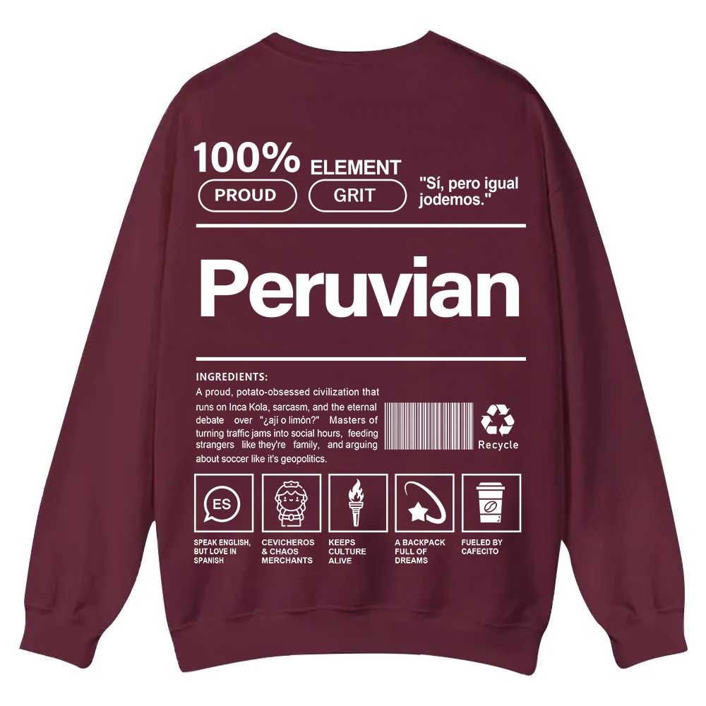 Peruvian Unisex Fit  Casual Crewneck Sweatshirt wearishow