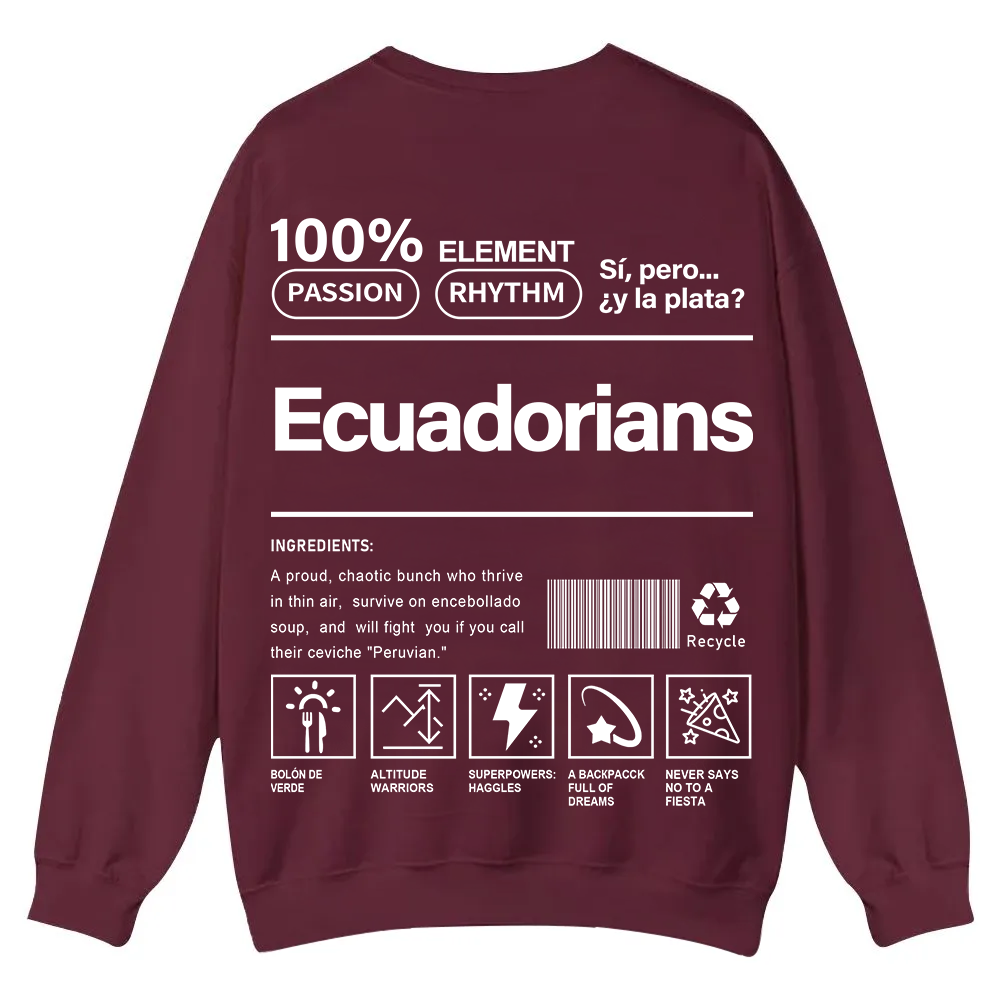 Ecuadorians Unisex Fit  Casual Crewneck Sweatshirt wearishow