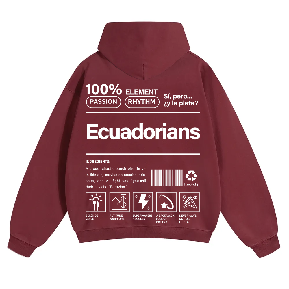 Ecuadorians Unisex Fit Color Hoodie wearishow