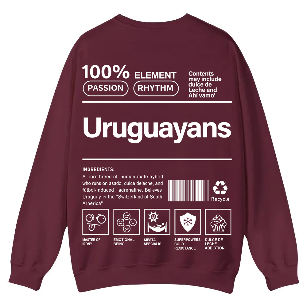 Uruguayans Unisex Fit  Casual Crewneck Sweatshirt wearishow