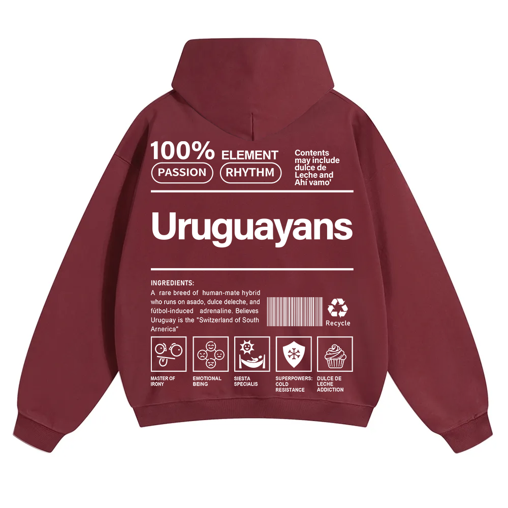 Uruguayans Unisex Fit Color Hoodie wearishow