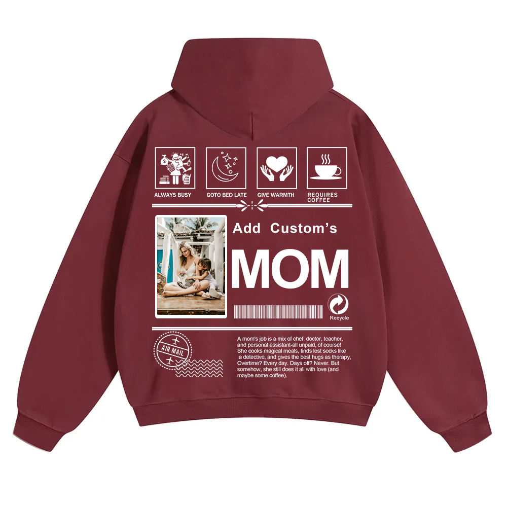MOM Custom Solid Color Hoodie wearishow