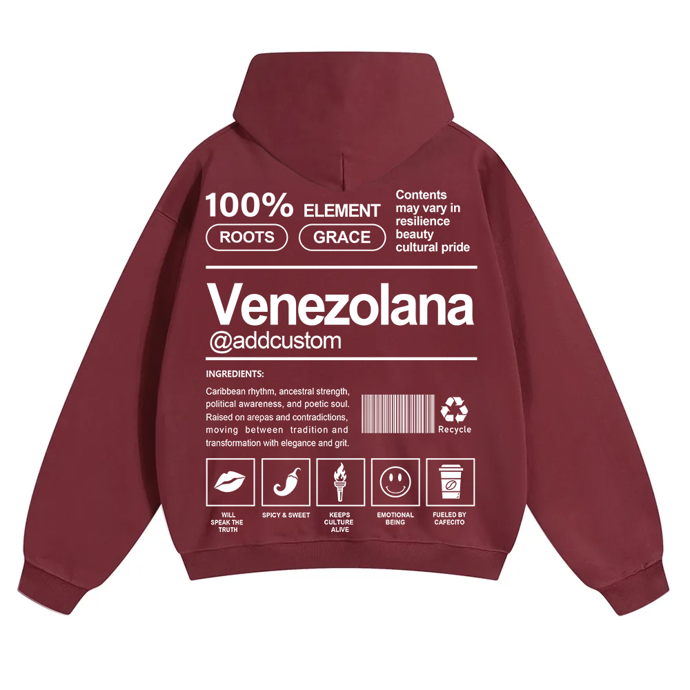 Venezolana Addcustom Unisex Fit Color Hoodie wearishow