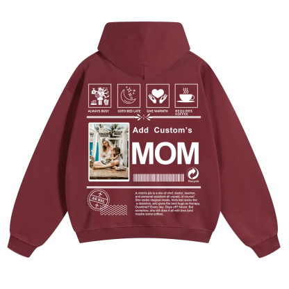 MOM Custom Solid Color Hoodie wearishow