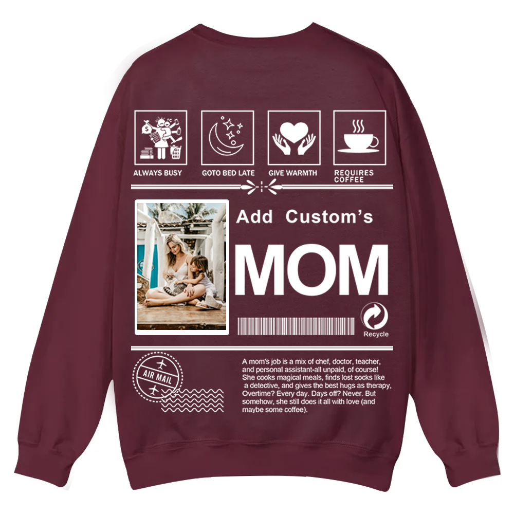 MOM Custom Casual Crewneck Sweatshirt wearishow