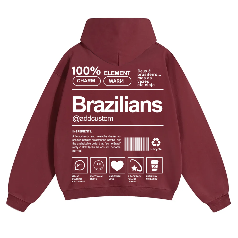 Brazilians Addcustom Unisex Fit Color Hoodie wearishow