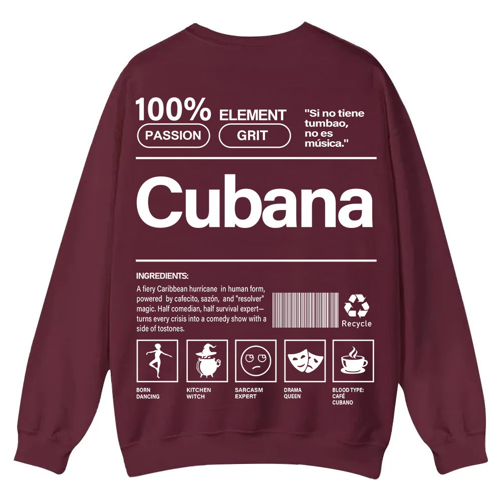 Cubana Unisex Fit  Casual Crewneck Sweatshirt wearishow